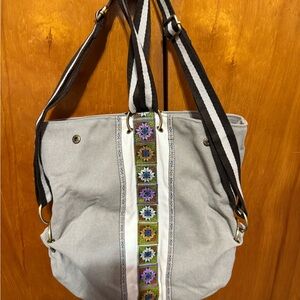 Stylish Gray Embroidered Women's Bag
